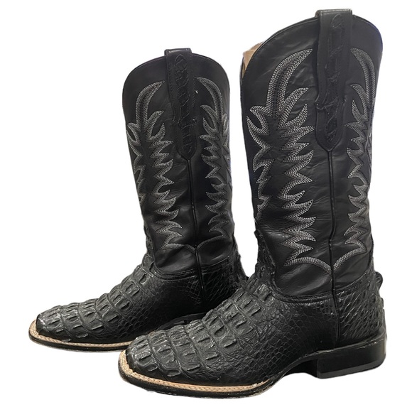 Stetson Men’s Black Alligator Cowboy Boots - Picture 12 of 15